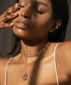 Astridandmiyu Solstice Locket Pendant Necklace In Gold