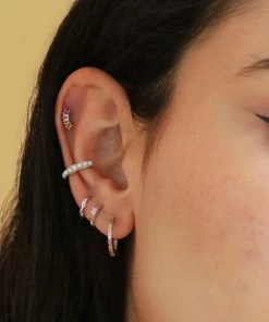 Astridandmiyu Iridescent Hoops In Silver Earrings 9 Astridandmiyu Iridescent Hoops In Silver Earrings