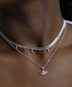 Astridandmiyu Sale Iris Pendant Necklace In Silver