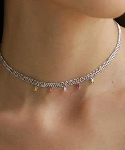 Astridandmiyu Spectrum Necklace In Silver Sale