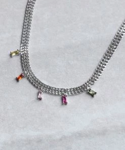 Astridandmiyu Spectrum Necklace In Silver Sale