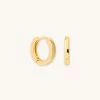 Astrid & Miyu Earrings Square Edge Base Hoops In Gold