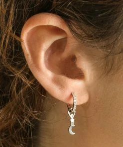 Astridandmiyu Star & Moon Earring Charm In Silver Sale 8 Astridandmiyu Star & Moon Earring Charm In Silver Sale