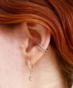 Astridandmiyu Star & Moon Earring Charm In Silver Sale