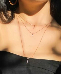Astrid & Miyu Fine Box Chain 55cm In Rose Gold 11 Astrid & Miyu Fine Box Chain 55cm In Rose Gold