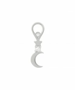 Astridandmiyu Star & Moon Earring Charm In Silver Sale