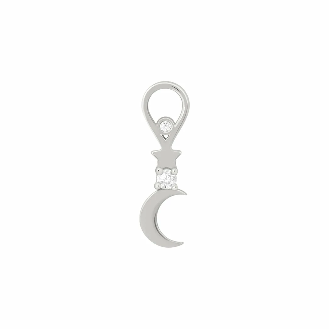 Astridandmiyu Star & Moon Earring Charm In Silver Sale 3 Astridandmiyu Star & Moon Earring Charm In Silver Sale