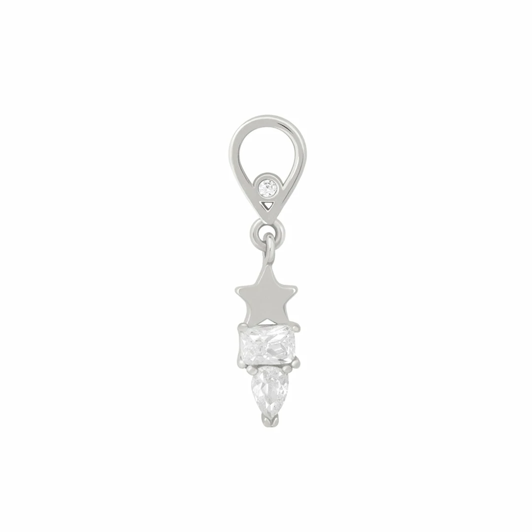 Astridandmiyu Star & Stones Earring Charm In Silver 3 Astridandmiyu Star & Stones Earring Charm In Silver