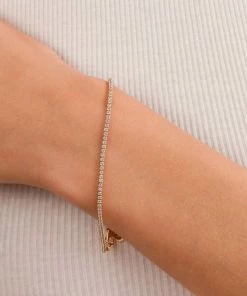 Astrid & Miyu Bracelets Tennis Chain Bracelet In Gold