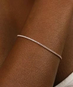 Astrid & Miyu Bracelets Tennis Chain Bracelet In Rose Gold