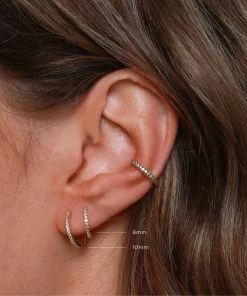 Astrid & Miyu Topaz Hoops In Solid Gold 15 Astrid & Miyu Topaz Hoops In Solid Gold