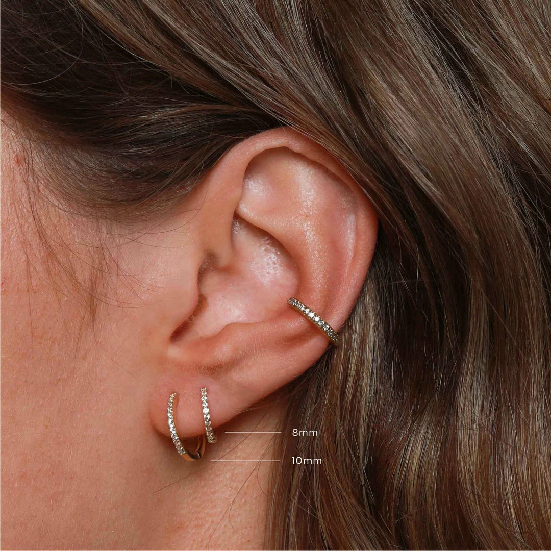 Astrid & Miyu Topaz Hoops In Solid Gold 9 Astrid & Miyu Topaz Hoops In Solid Gold