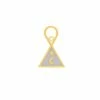 Astridandmiyu Sale Triangle & Enamel Earring Charm In Gold