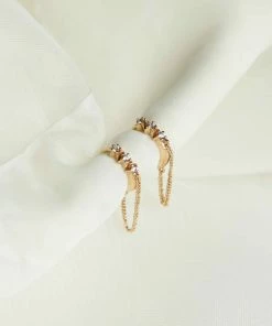 Astrid & Miyu Best Sellers Twilight Chain Huggies In Gold 8 Astrid & Miyu Best Sellers Twilight Chain Huggies In Gold