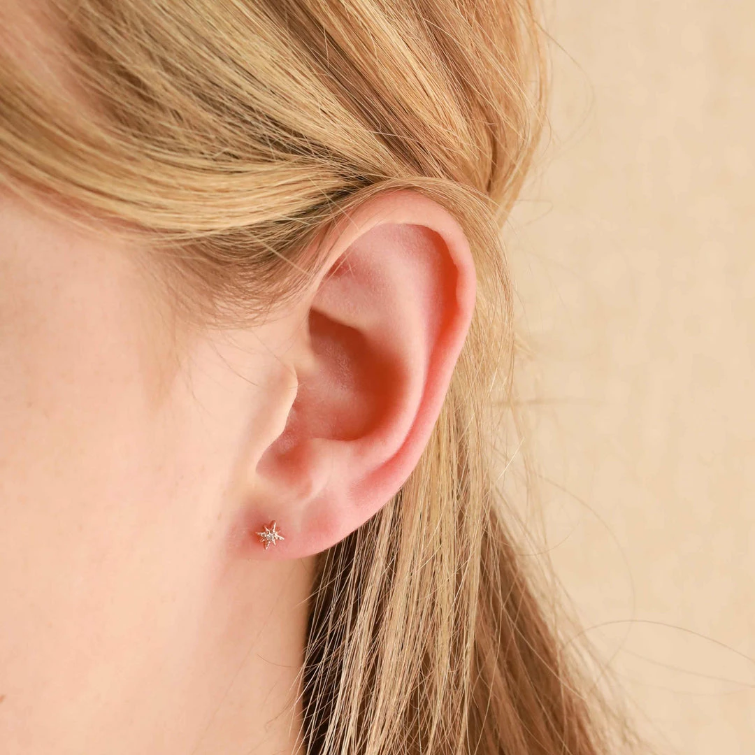 Astrid & Miyu Twilight Star Stud Earrings In Rose Gold 6 Astrid & Miyu Twilight Star Stud Earrings In Rose Gold