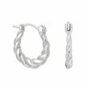 Astrid & Miyu Twisted Mini Hoops In Silver