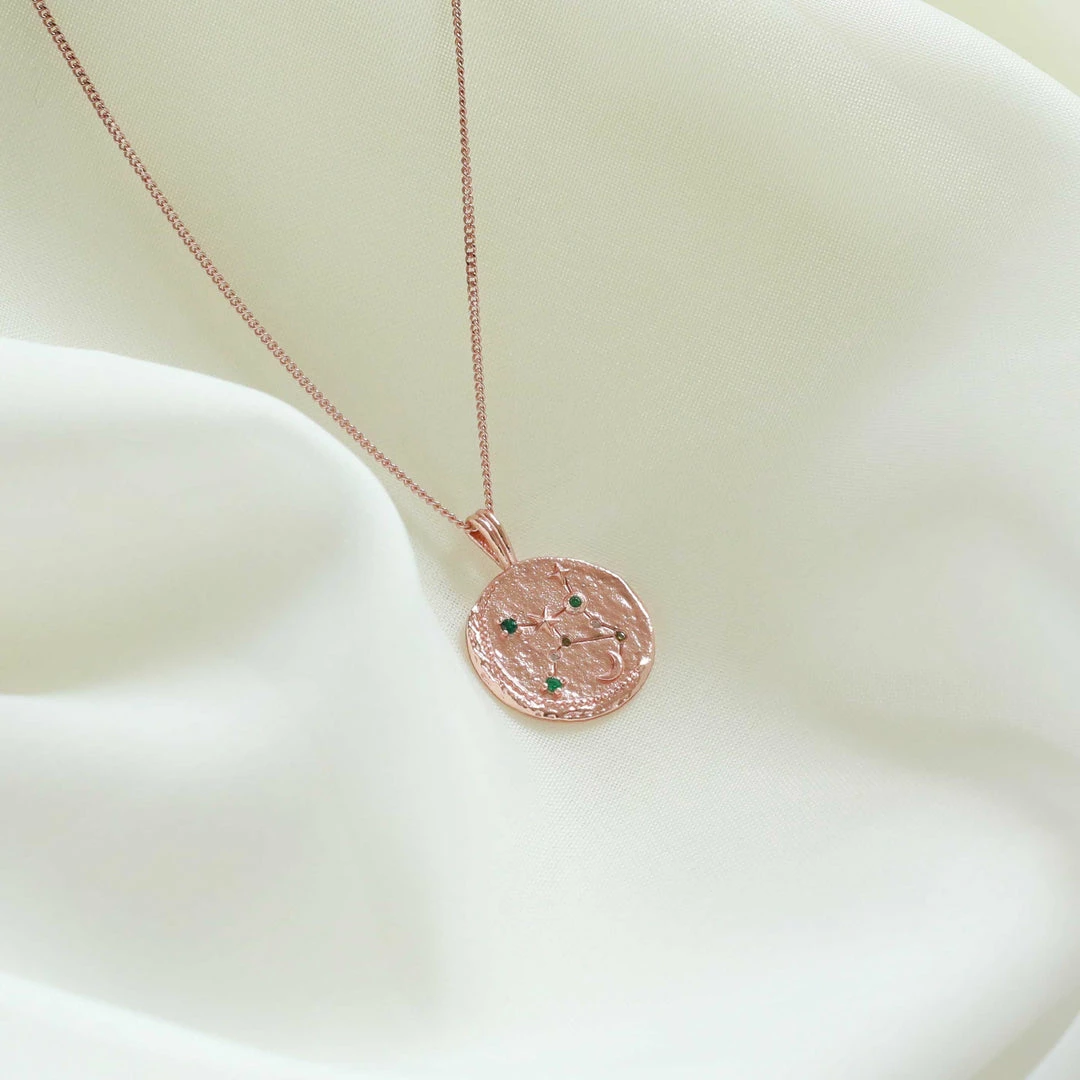 Astrid & Miyu Zodiac Necklaces Virgo Zodiac Pendant Necklace In Rose Gold 8 Astrid & Miyu Zodiac Necklaces Virgo Zodiac Pendant Necklace In Rose Gold