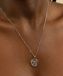 Astrid & Miyu Virgo Zodiac Pendant Necklace In Silver 15 Astrid & Miyu Virgo Zodiac Pendant Necklace In Silver