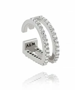 Astridandmiyu Wishbone Ear Cuff In Silver