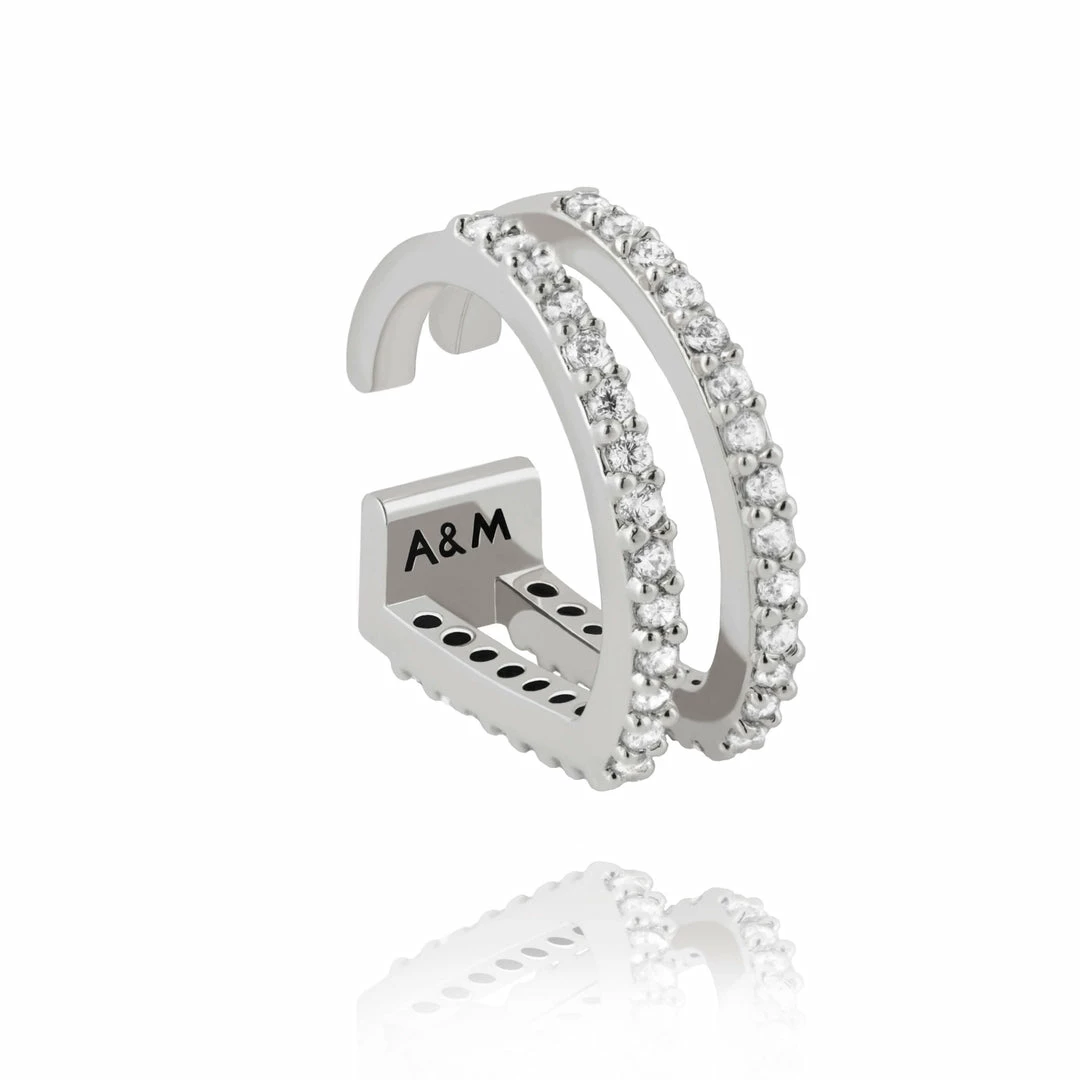 Astridandmiyu Wishbone Ear Cuff In Silver 3 Astridandmiyu Wishbone Ear Cuff In Silver