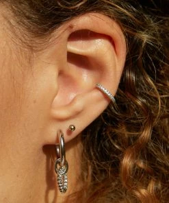 Astridandmiyu Sale Wreath Charm Hoops In Silver 9 Astridandmiyu Sale Wreath Charm Hoops In Silver