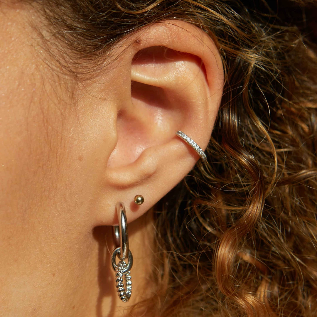 Astridandmiyu Sale Wreath Charm Hoops In Silver 5 Astridandmiyu Sale Wreath Charm Hoops In Silver