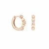 Astridandmiyu Wreath Crystal Huggies In Rose Gold Sale 1 Astridandmiyu Wreath Crystal Huggies In Rose Gold Sale