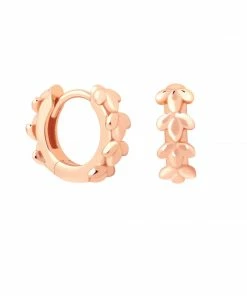 Astridandmiyu Wreath Huggies In Rose Gold Sale