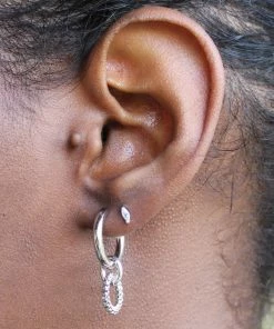 Astridandmiyu Sale Wreath Charm Hoops In Silver 10 Astridandmiyu Sale Wreath Charm Hoops In Silver