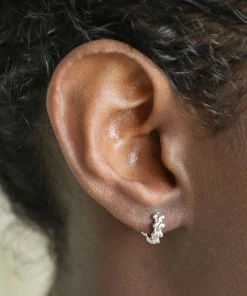 Astridandmiyu Wreath Huggies In Silver 9 Astridandmiyu Wreath Huggies In Silver